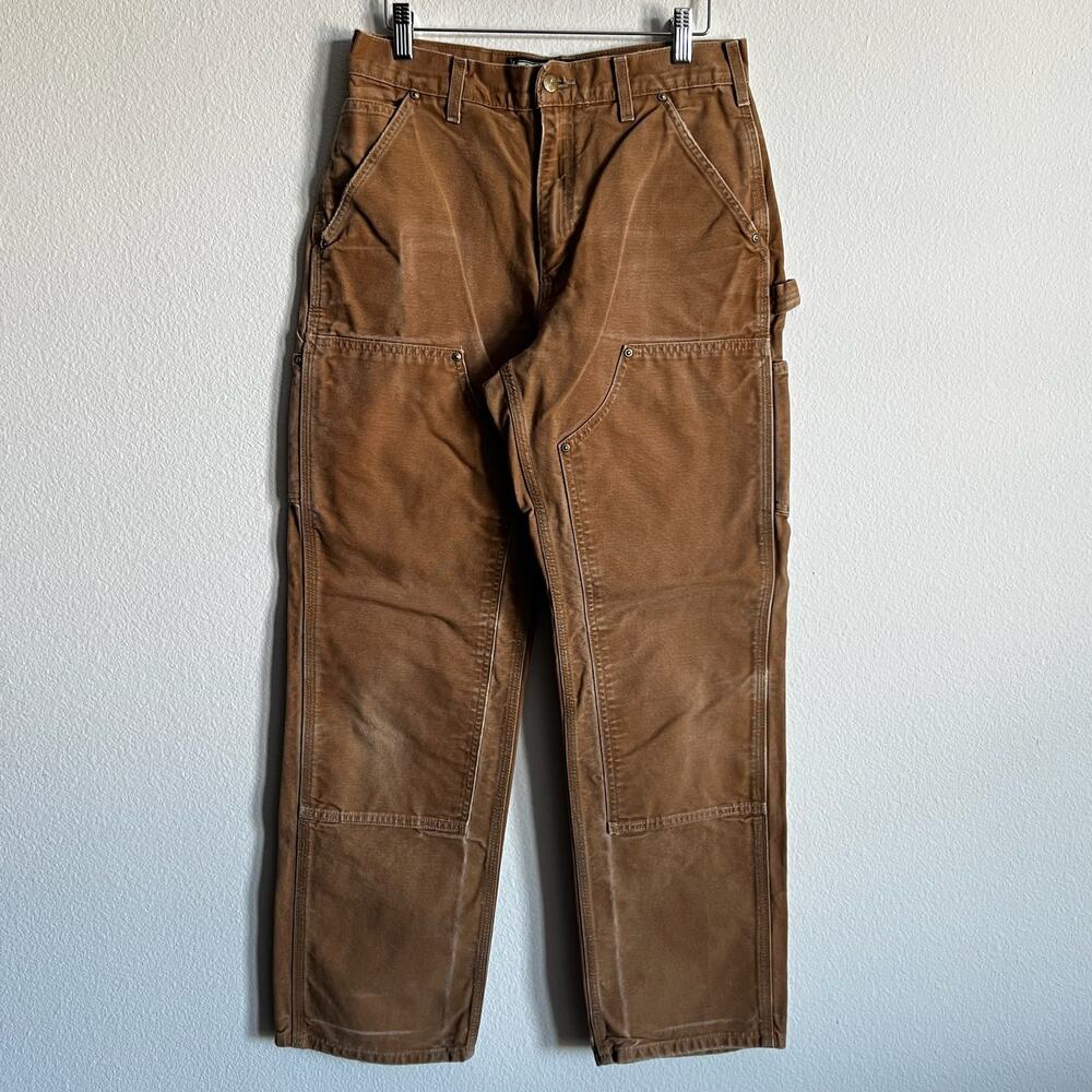 Carhartt B01 BRN brown double knee work wear carpenter pants